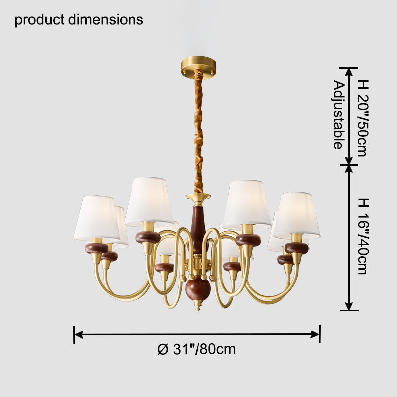 WOW Fabric Shaded Chandelier-wow2954