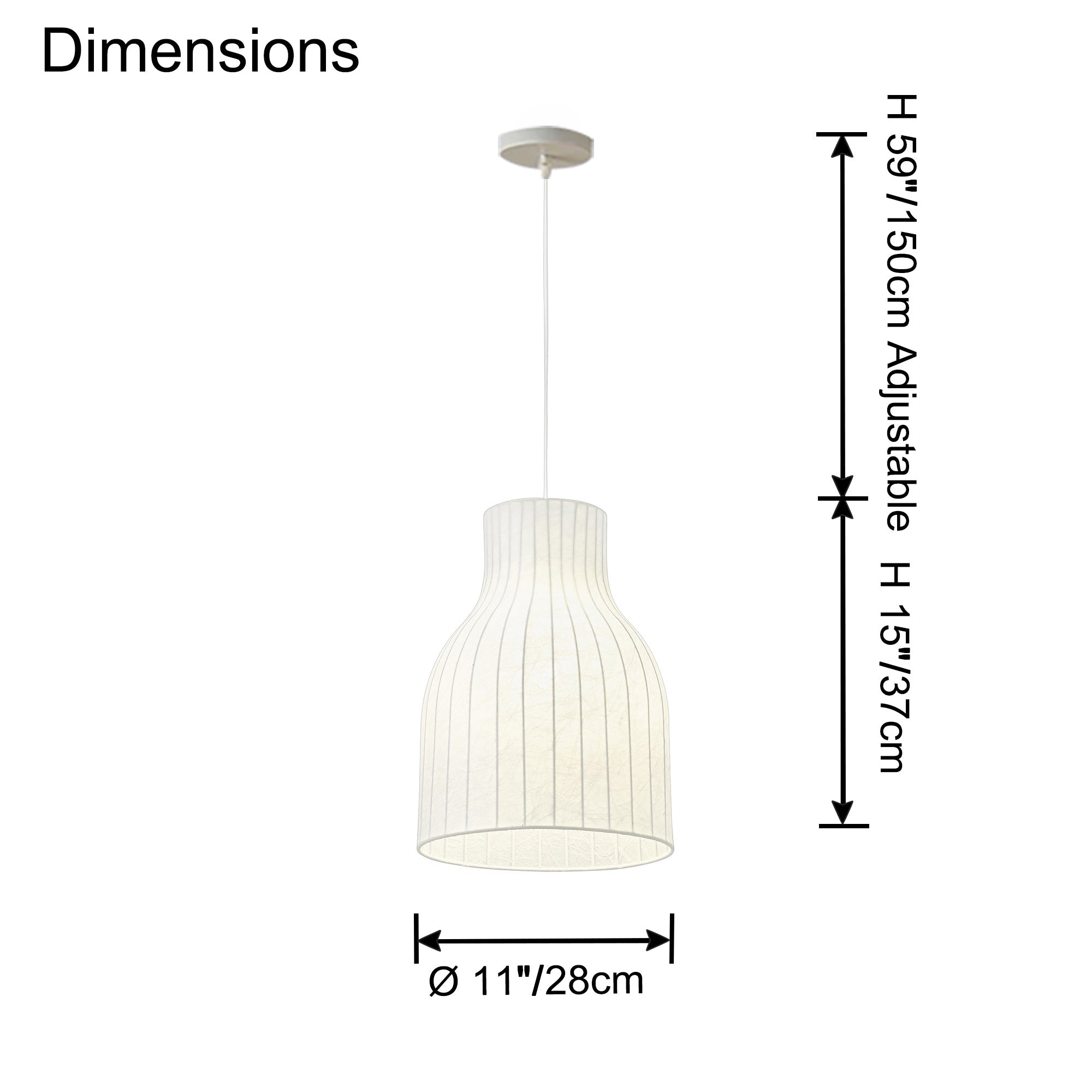 WOW Bell Silk Pendant Light-wow2970