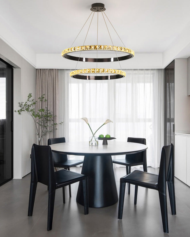 WOW Tiered Ring Led Crystal Chandelier-wow2549b