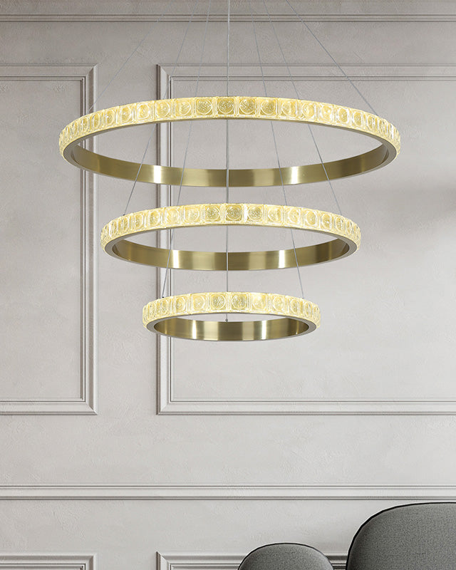 WOW Tiered Ring Led Crystal Chandelier-wow2549b