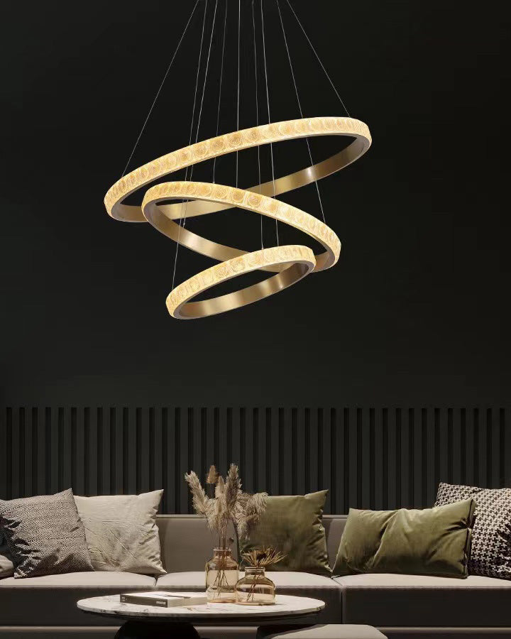 WOW Tiered Ring Led Crystal Chandelier-wow2549b