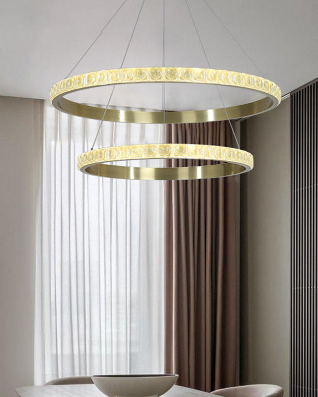 WOW Tiered Ring Led Crystal Chandelier-wow2549b