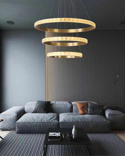 WOW Tiered Ring Led Crystal Chandelier-wow2549b