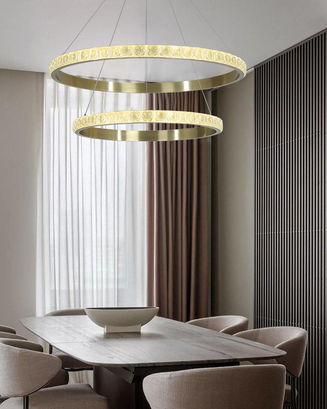 WOW Tiered Ring Led Crystal Chandelier-wow2549b