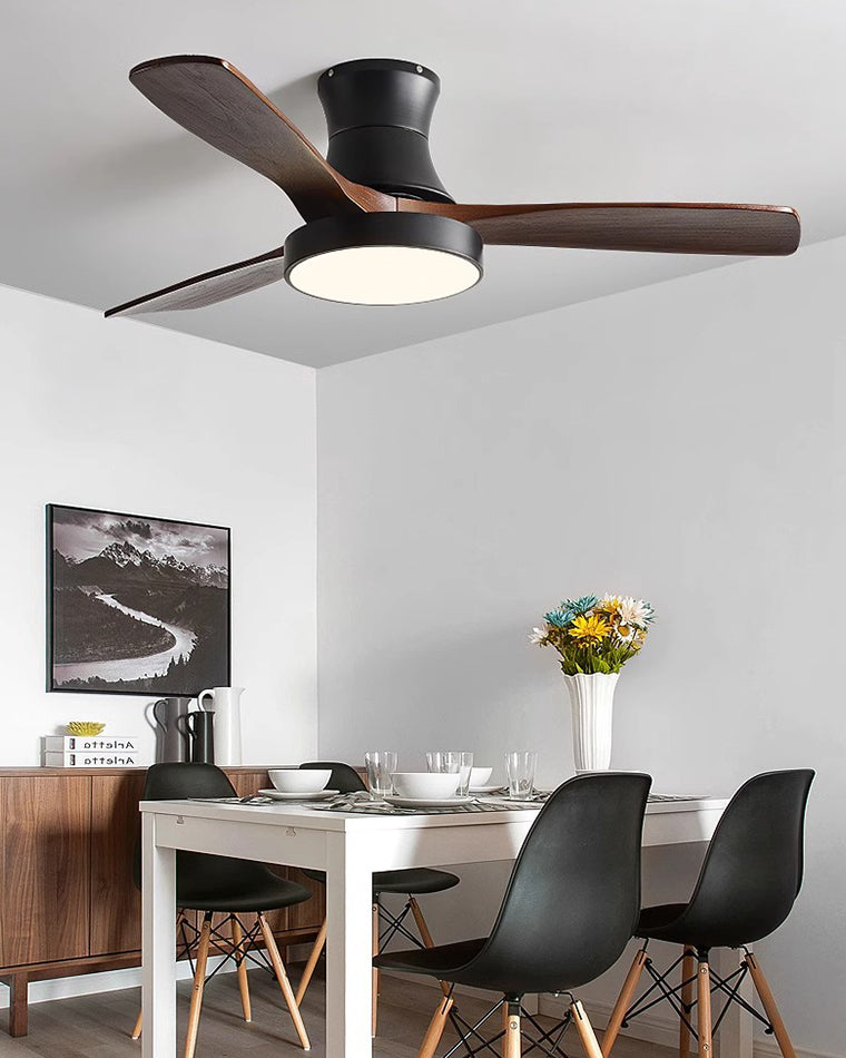 WOW 3 Wood Blade Hugger Ceiling Fan Lamp-wow5120