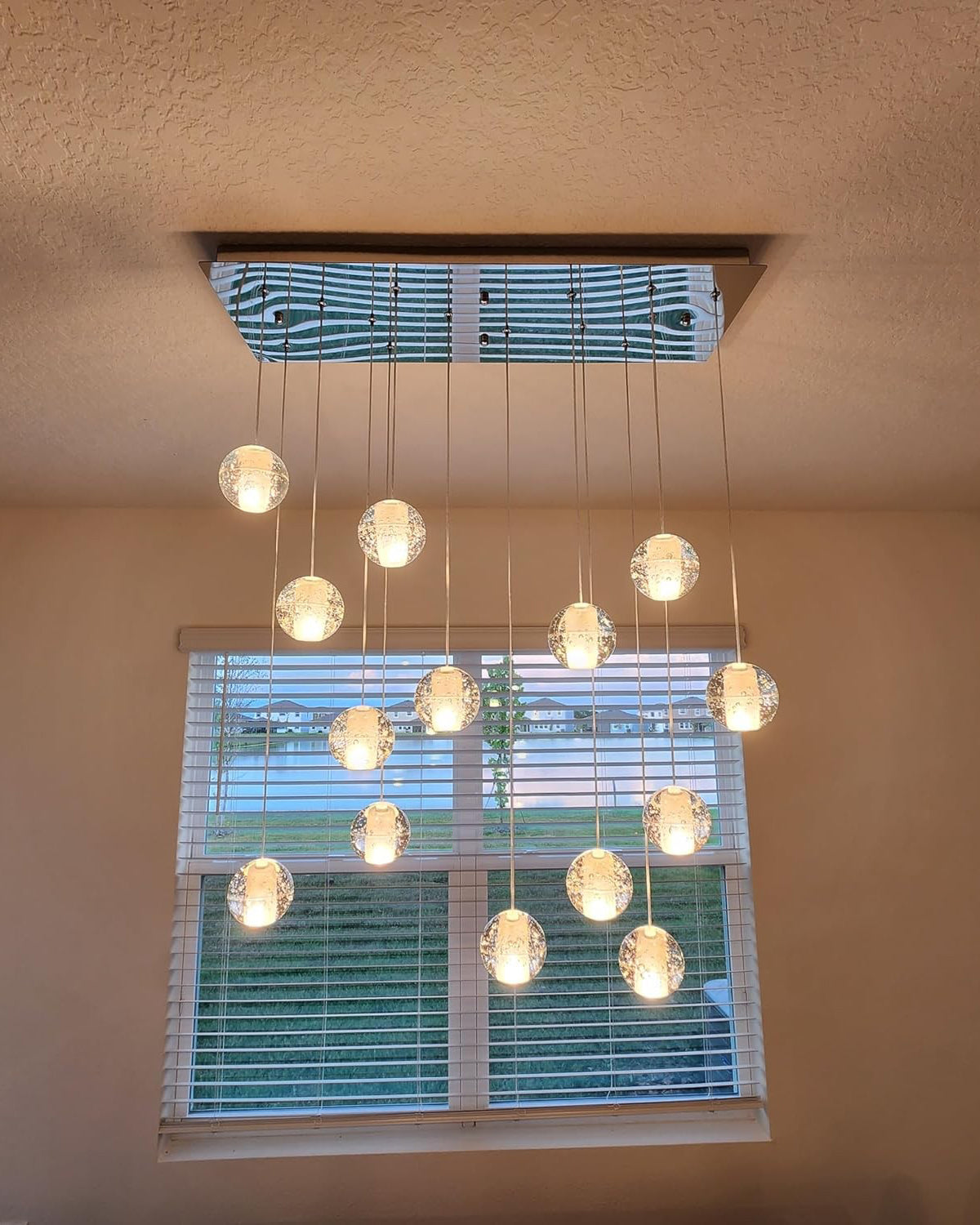 WOW Cascading Glass Ball Dining Room Chandelier-wow2648