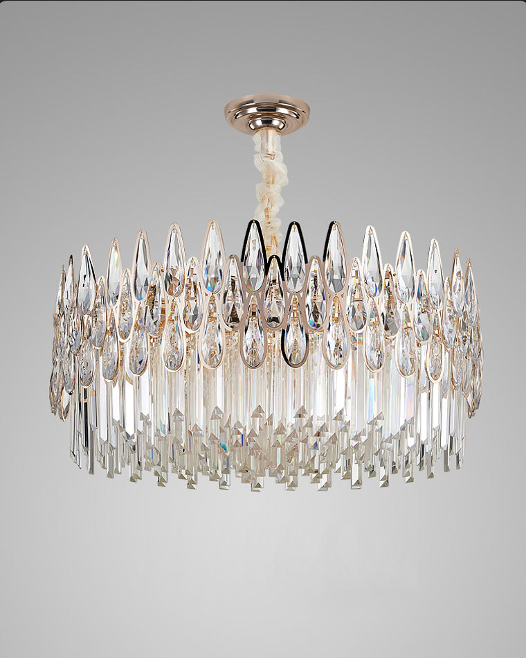 WOW Rose Gold Round Crystal Chandelier-wow2545