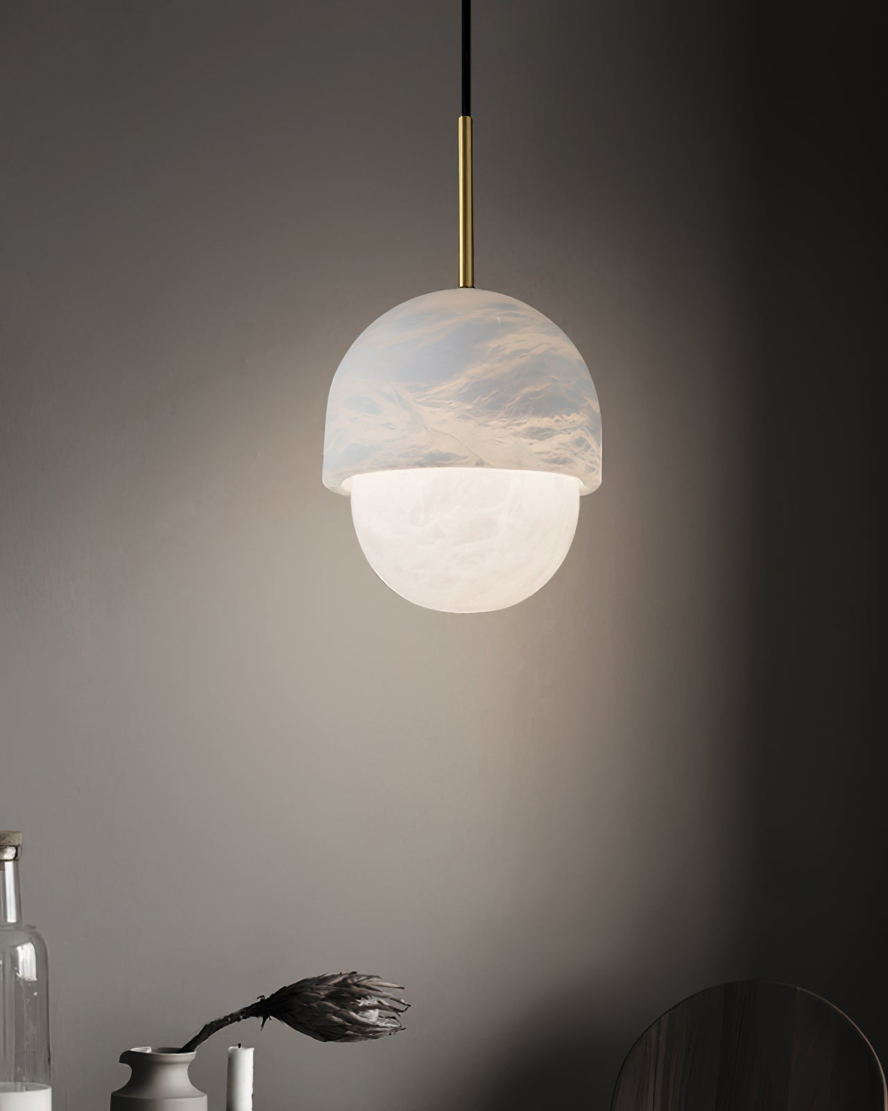 WOW Alabaster Globe Pendant Light-wow2903