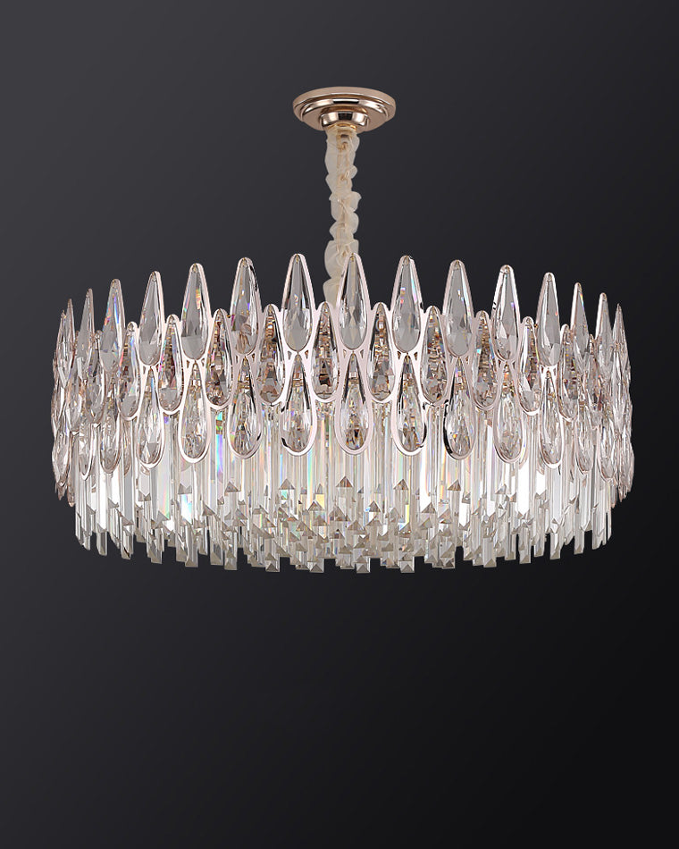 WOW Rose Gold Round Crystal Chandelier-wow2545