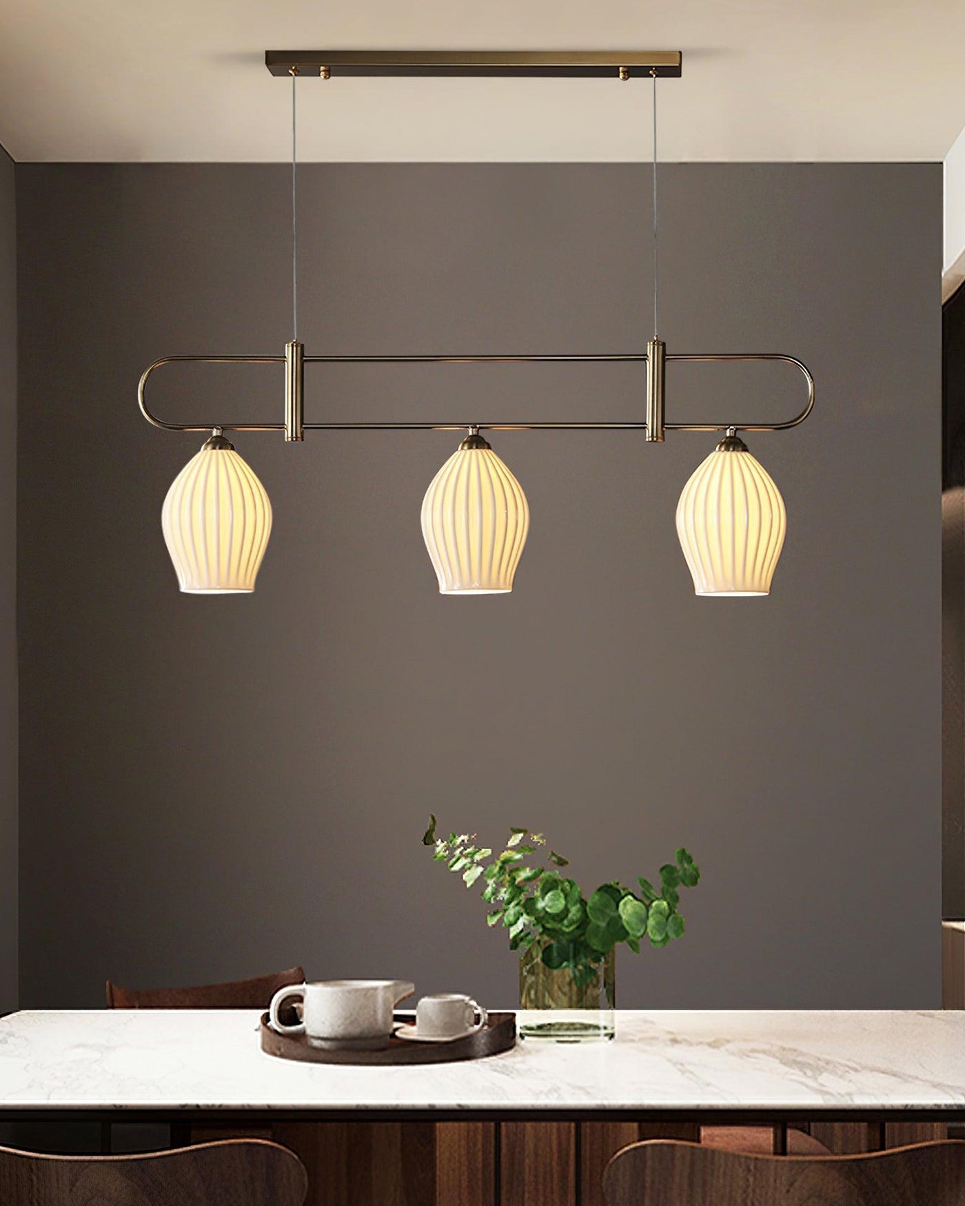 WOW Ceramic Bud Linear Chandelier-wow2121b