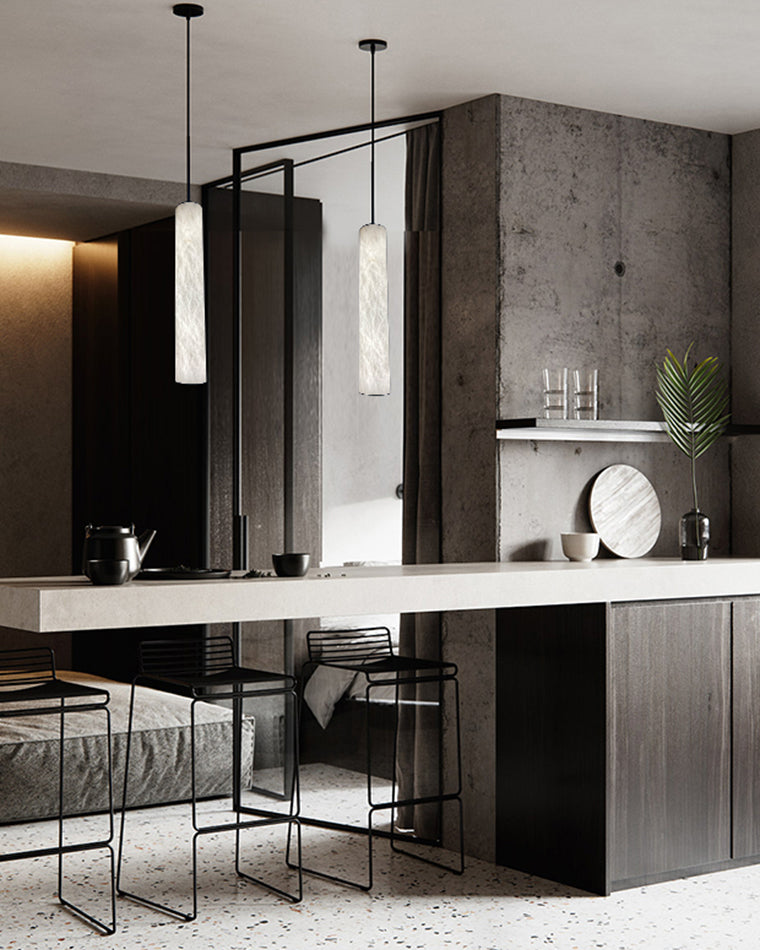 WOW Alabaster Tube Dining Room Pendant Light-wow2882