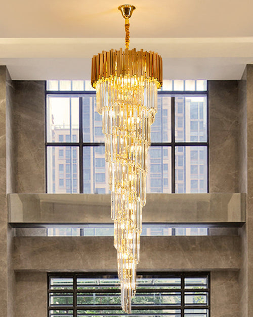 WOW Gold Cascading Crystal Chandelier-wow2185d