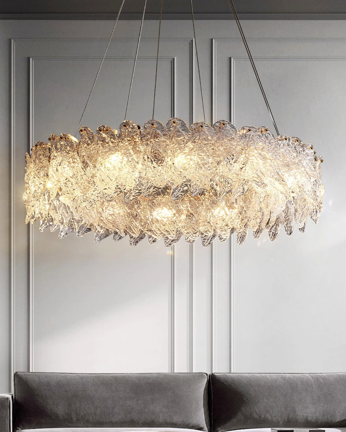 WOW Leaf Glass Chandelier-wow2374