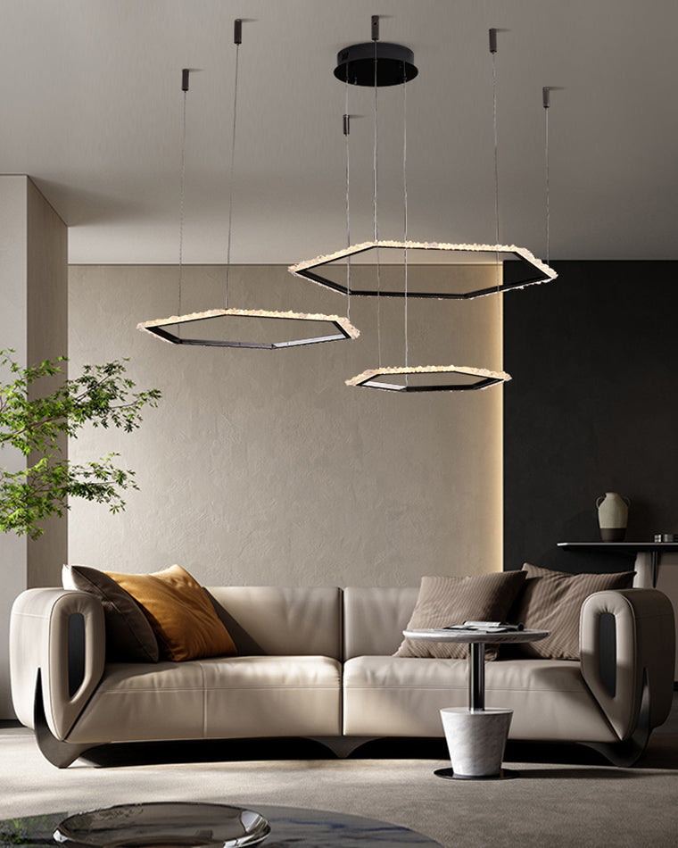 WOW Three Hexagon Crystal Chandelier-wow2711