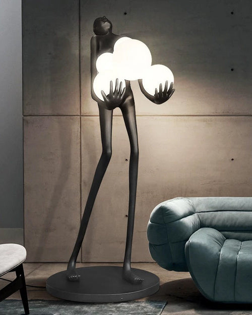 WOW Sculptural Glass Globe Floor Lamp-wow7083