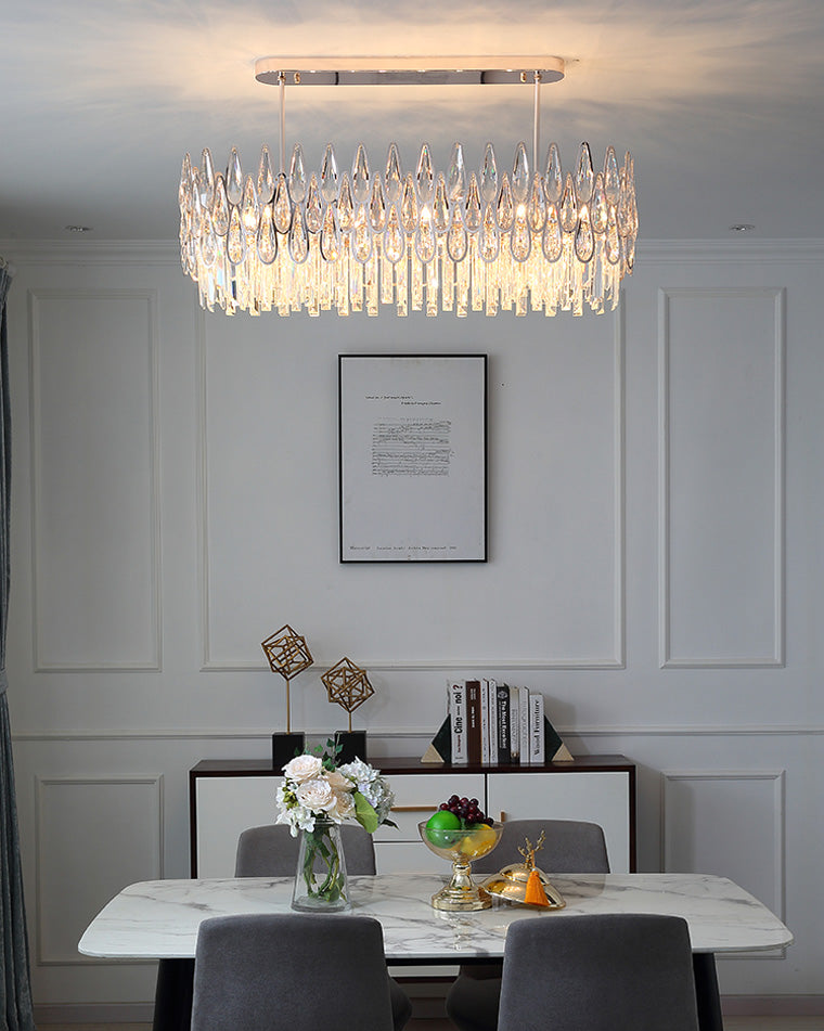 WOW Rose Gold Linear Crystal Chandelier-wow2546