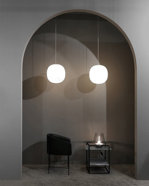 WOW Lantern Ribbed Milk Glass Pendant Light-wow2676