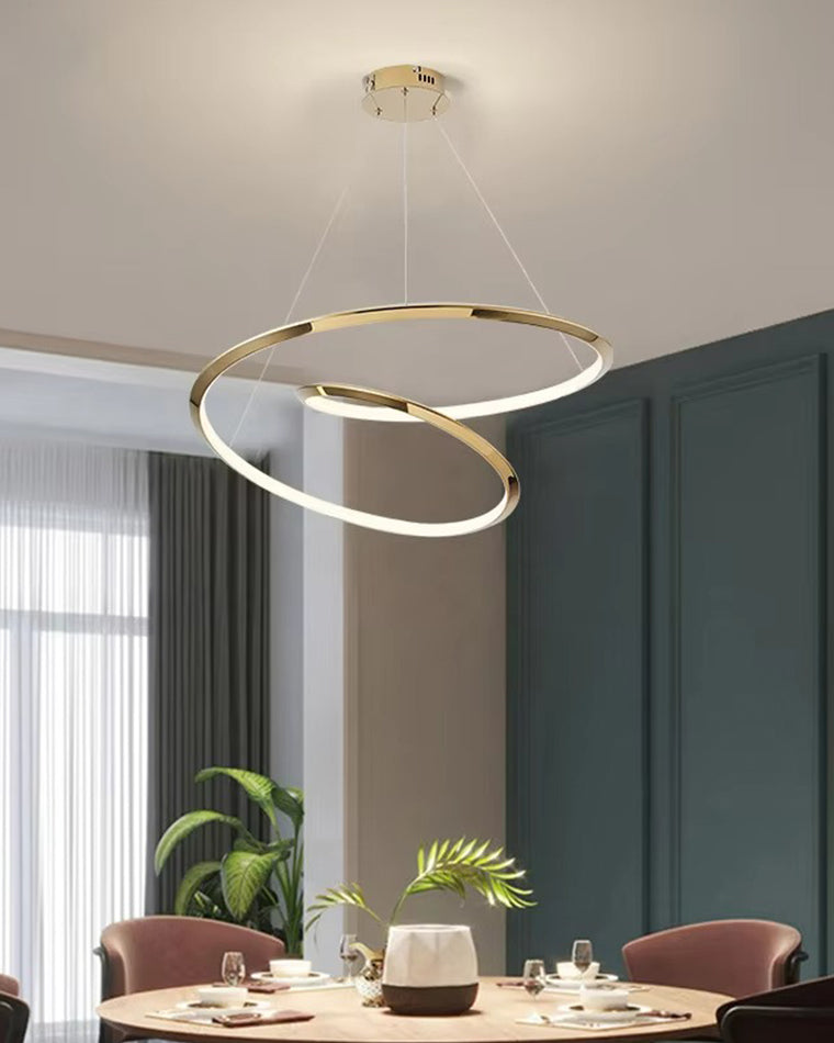 WOW Gold Swirl Stainless Steel Chandelier-wow2708