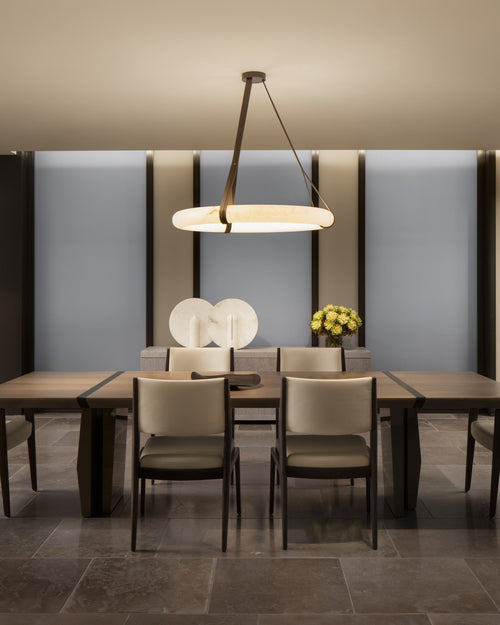 WOW Alabaster Circular LED Chandelier-wow2874