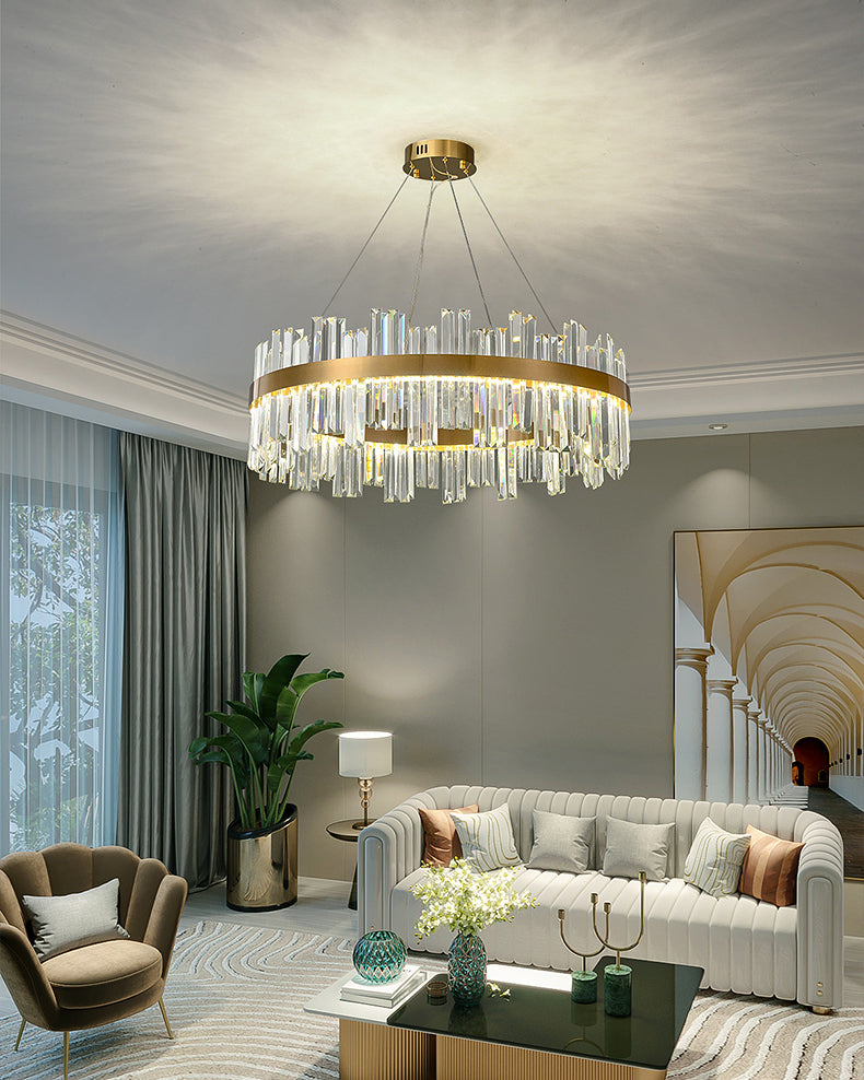WOW Luxury LED Gold Plated Crystal Chandelier-wow2531