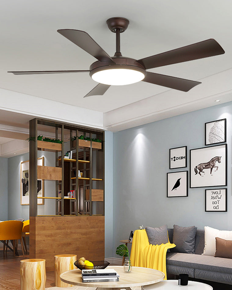 WOW 5 Blade Mid Century Modern Ceiling Fan Lamp-wow5113