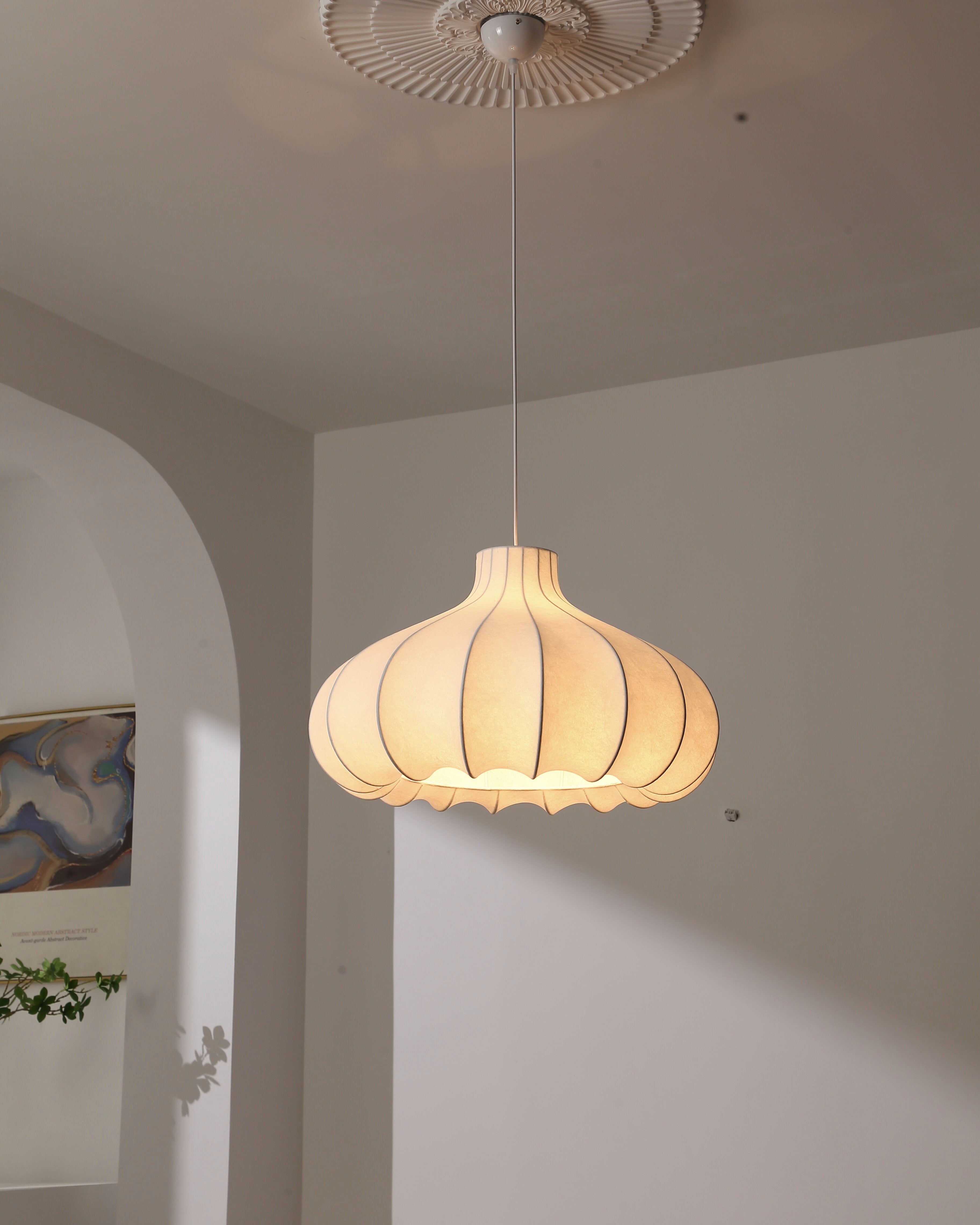 WOW Pumpkin Silk Pendant Light-wow2568