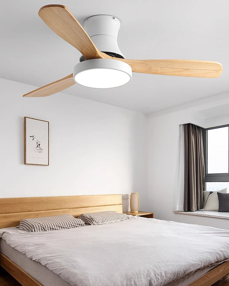 WOW 3 Wood Blade Hugger Ceiling Fan Lamp-wow5120