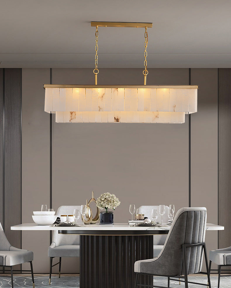 WOW Rectangular Alabaster Chandelier-wow2854