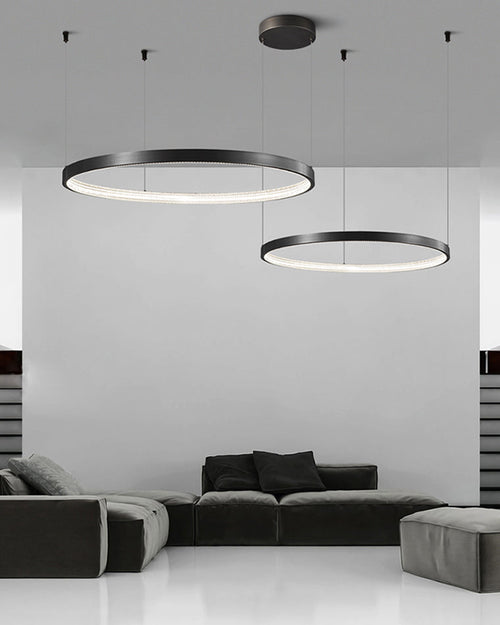 WOW Tiered Circular Led Brass Chandelier-wow2345