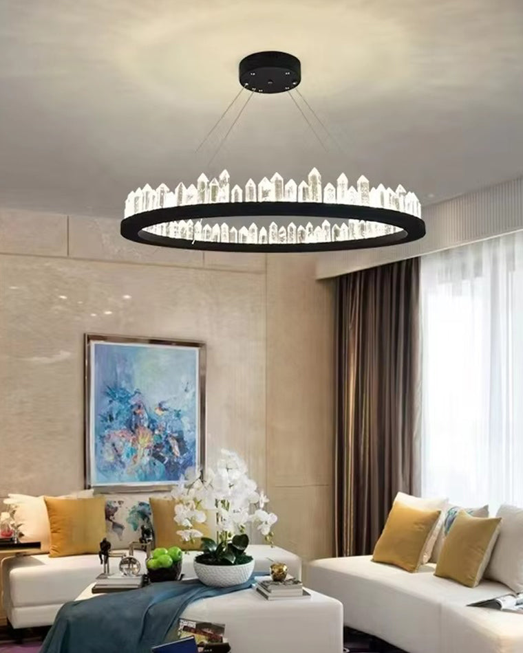 WOW Rock Crystal Circular Led Chandelier-wow2715