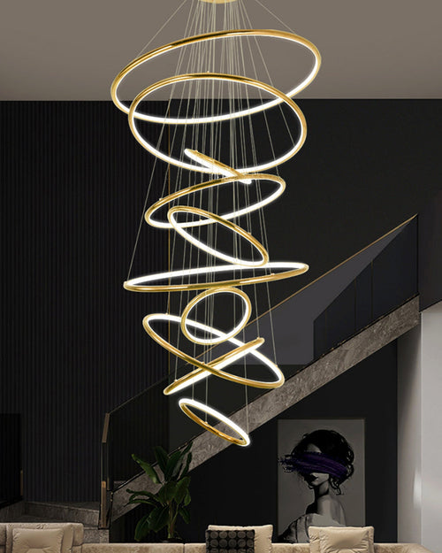 WOW Gold Tiered Circular Chandelier-wow2758