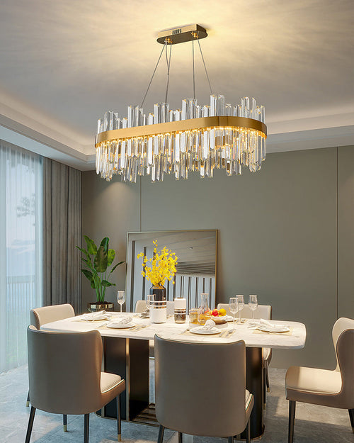 WOW Gold Oval Crystal Chandelier-wow2566
