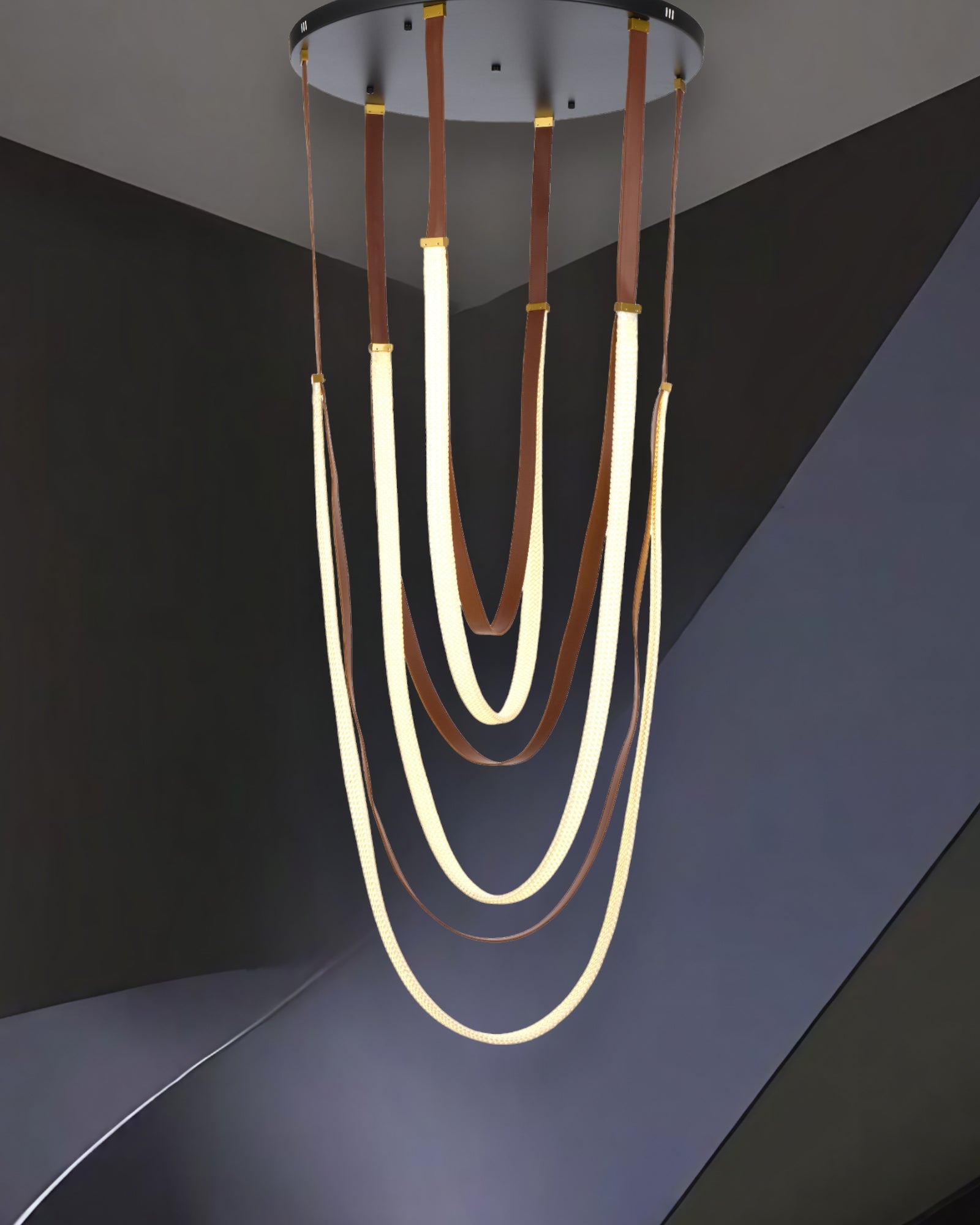 WOW Ribbon Leather Chandelier-wow2908