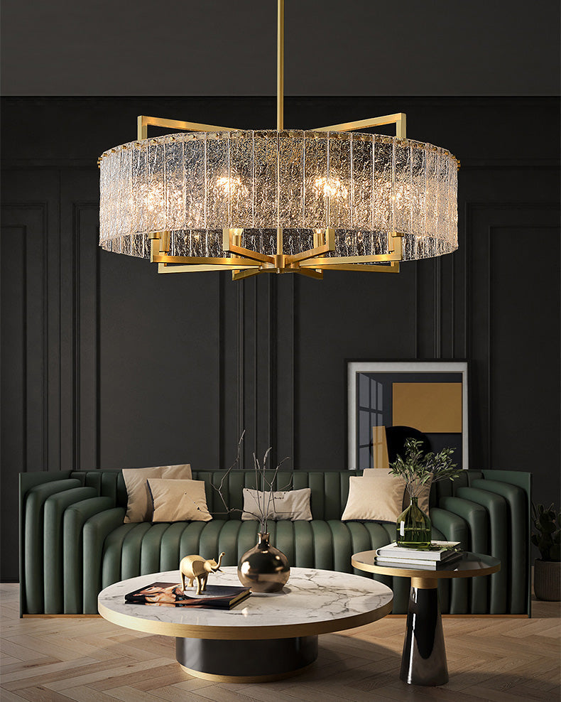 WOW Textured Glass Round Chandelier-wow2619