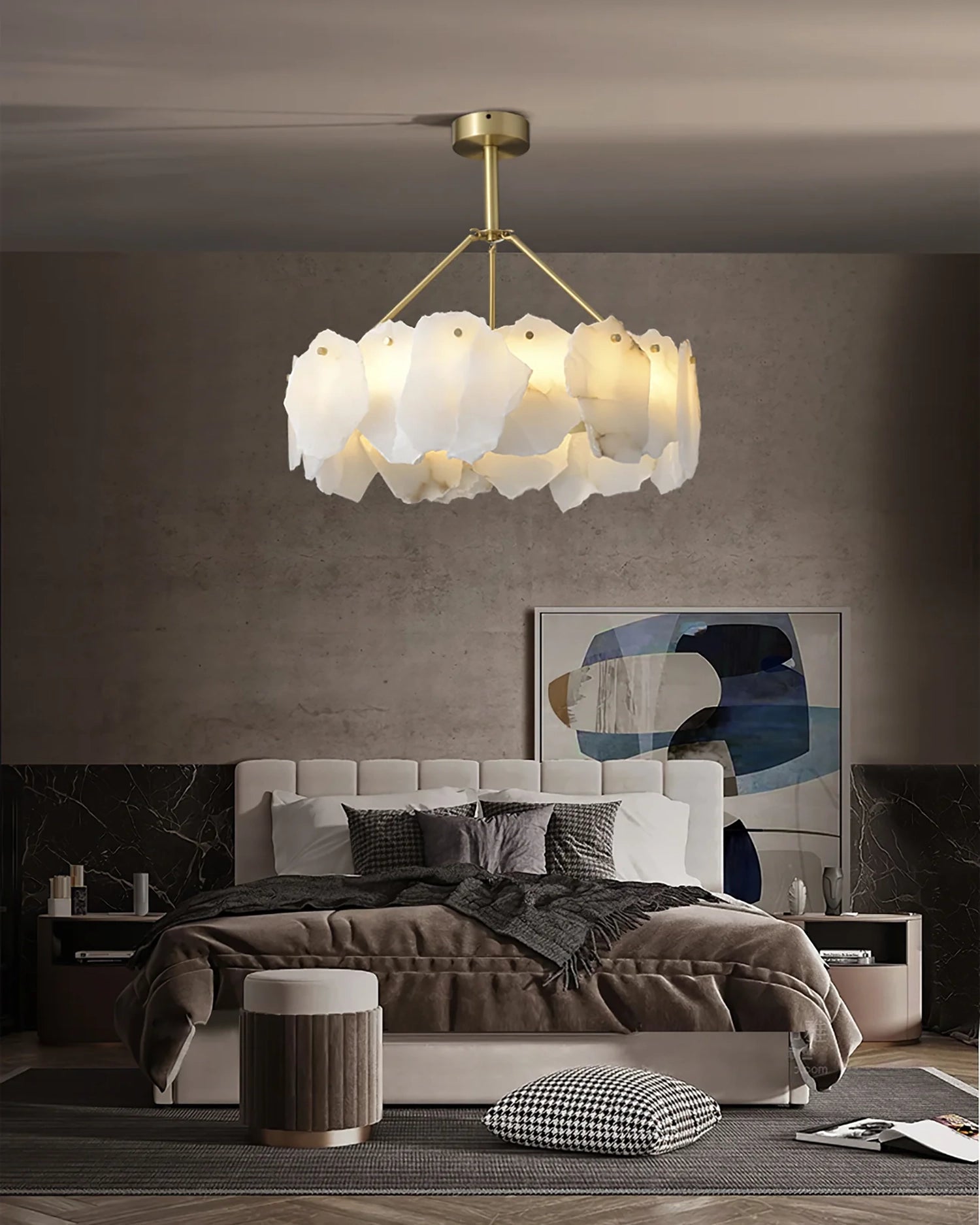 WOW Alabaster Round Chandelier-wow2392a