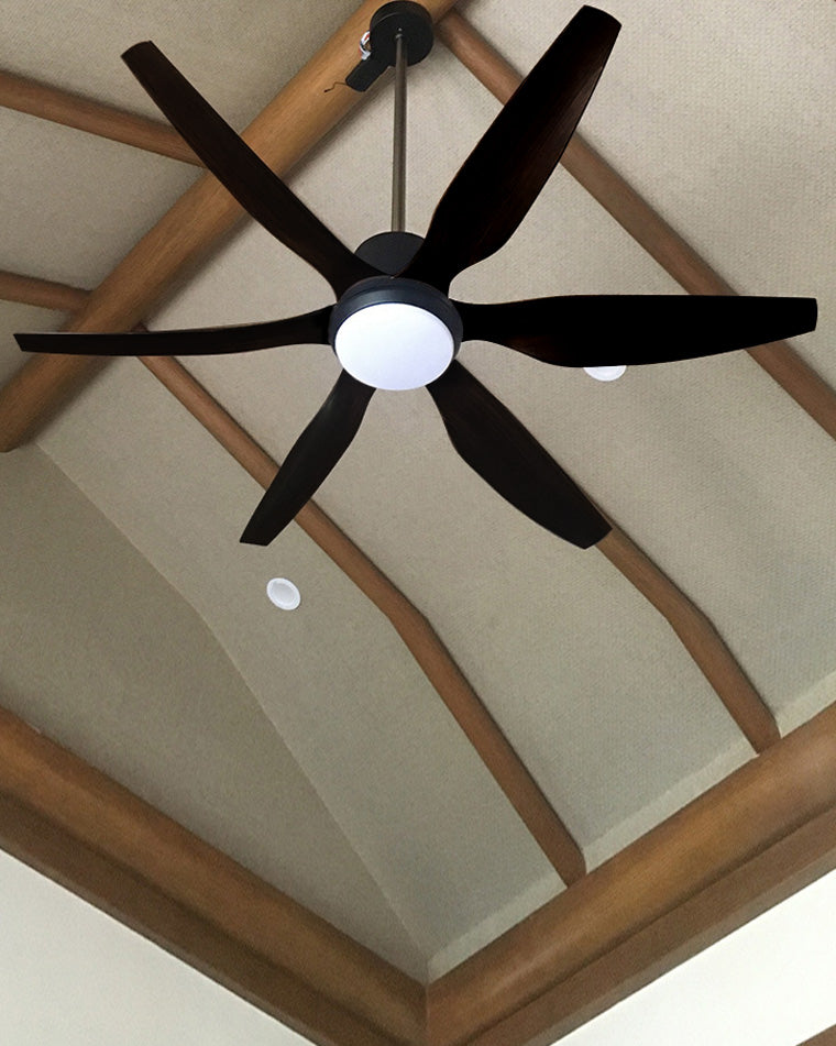 WOW 5 Black Blade Large Ceiling Fan Lamp-wow5042
