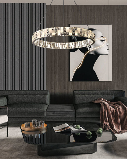 WOW Round Crystal Alabaster Chandelier-wow2738