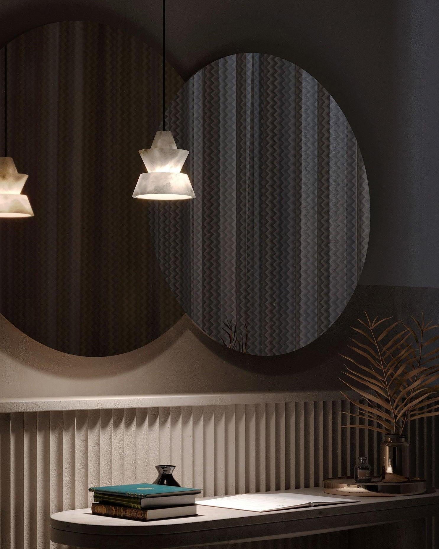 WOW Hat Shaded Alabaster Pendant Light-wow2896