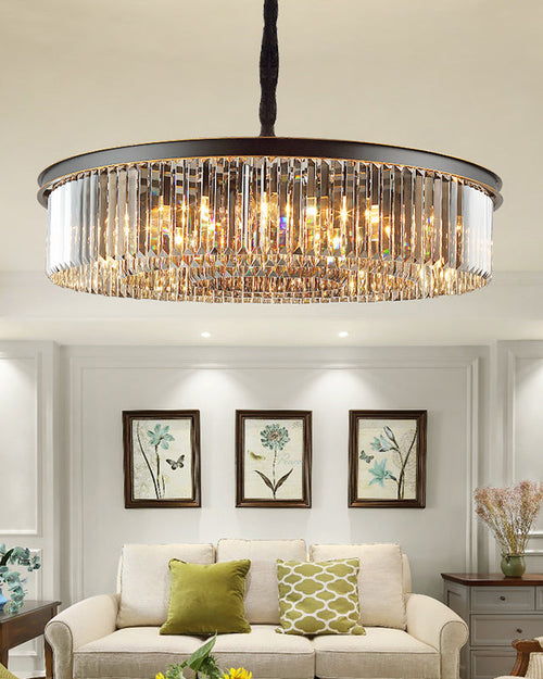 WOW Smoked Crystal Round Chandelier-wow2919