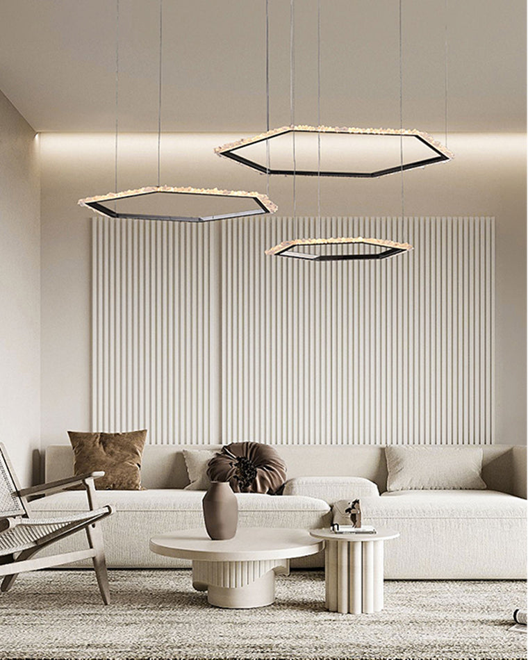 WOW Three Hexagon Crystal Chandelier-wow2711