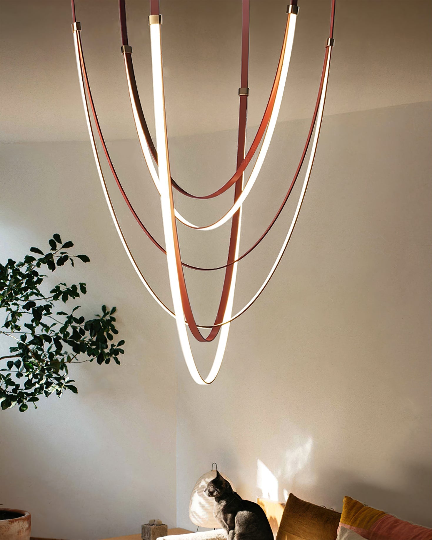 WOW Ribbon Leather Chandelier-wow2908