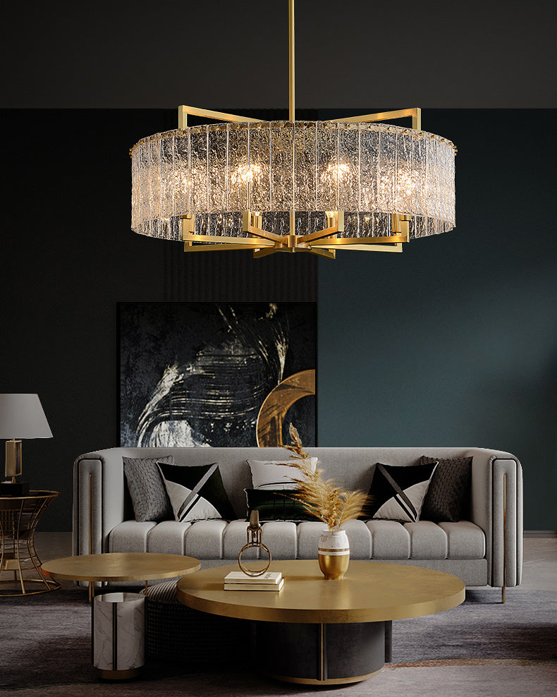 WOW Textured Glass Round Chandelier-wow2619