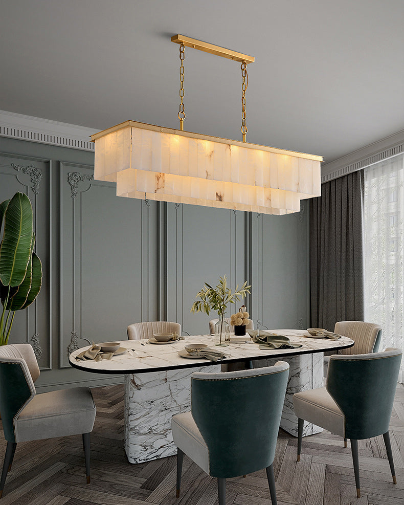 WOW Rectangular Alabaster Chandelier-wow2854