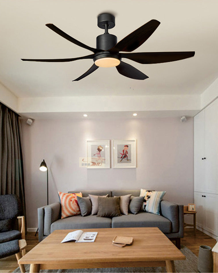 WOW 5 Black Blade Large Ceiling Fan Lamp-wow5042