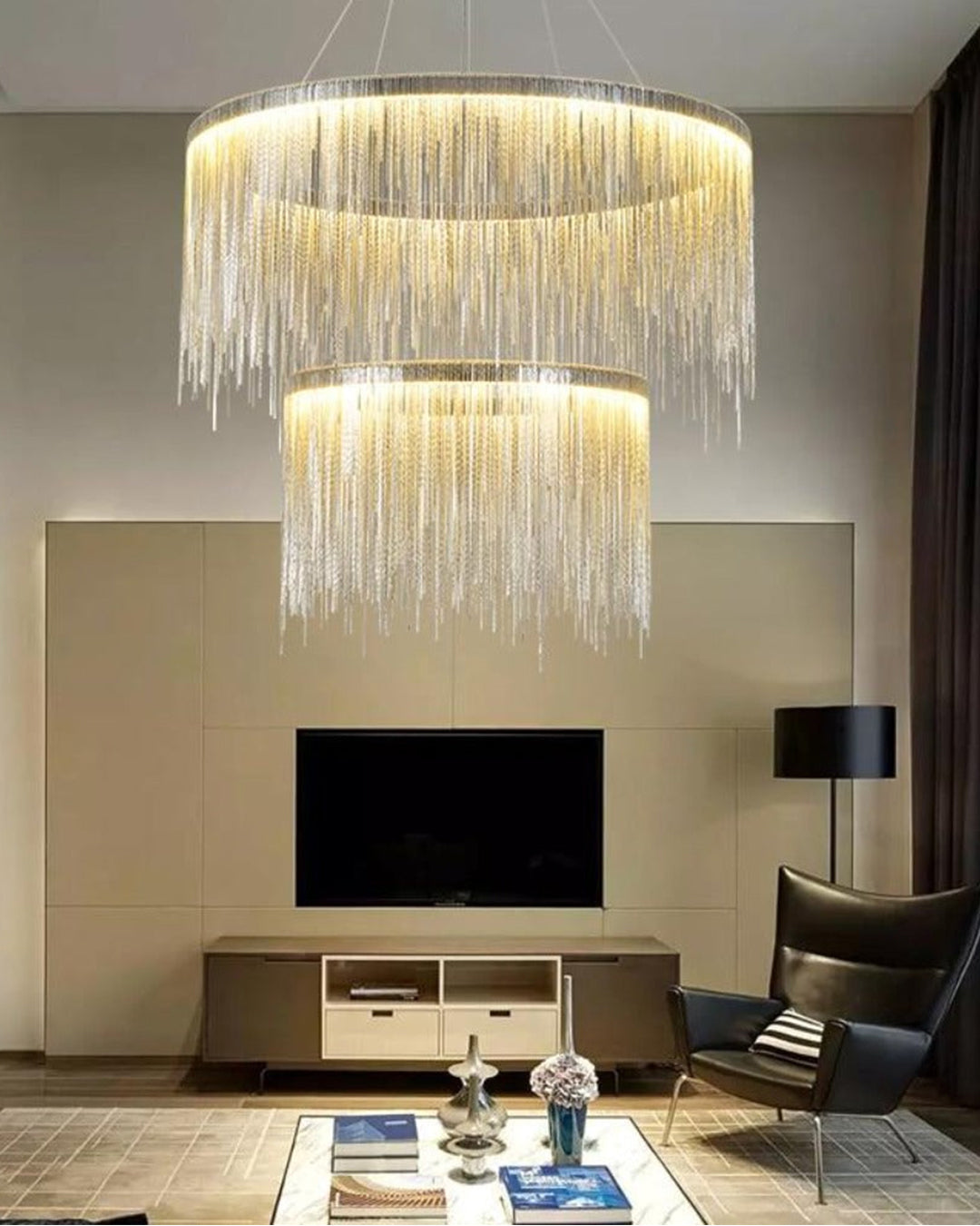 WOW Tiered Fringe Chandelier-wow2062c