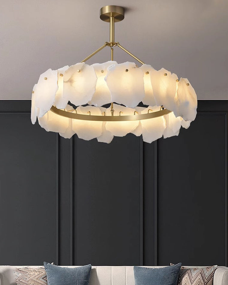 WOW Alabaster Round Chandelier-wow2392a