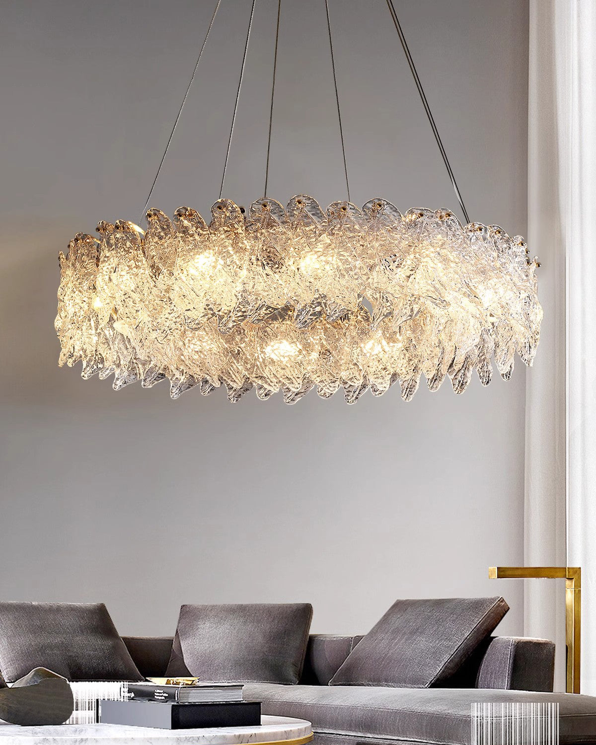 WOW Leaf Glass Chandelier-wow2374