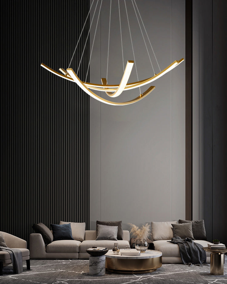 WOW Arc Led Brass Chandelier-wow2569