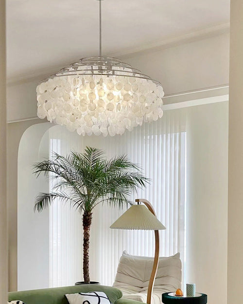 WOW Tiered Capiz Round Chandelier-wow2346