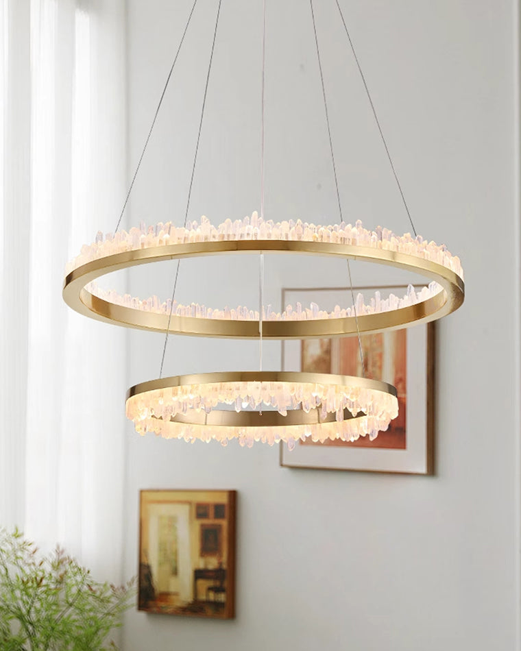 WOW Rock Crystal Circular Led Chandelier-wow2715